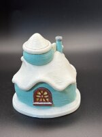 Schneemann-Haus, handbemalt, **Einzelstück**