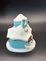 Schneemann-Haus, handbemalt, **Einzelstück**