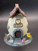 (Fehldruck) Osterhasenhaus / Ei-Haus, handbemalt, **Einzelstück**