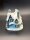 winterliches Haus in blau, handbemalt, **Einzelstück**