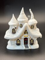 winterliches Schneehaus, handbemalt, **Einzelstück**