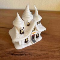winterliches Schneehaus, handbemalt, **Einzelstück**