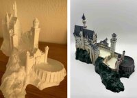 Schloß Neuschwanstein, handbemalt,...